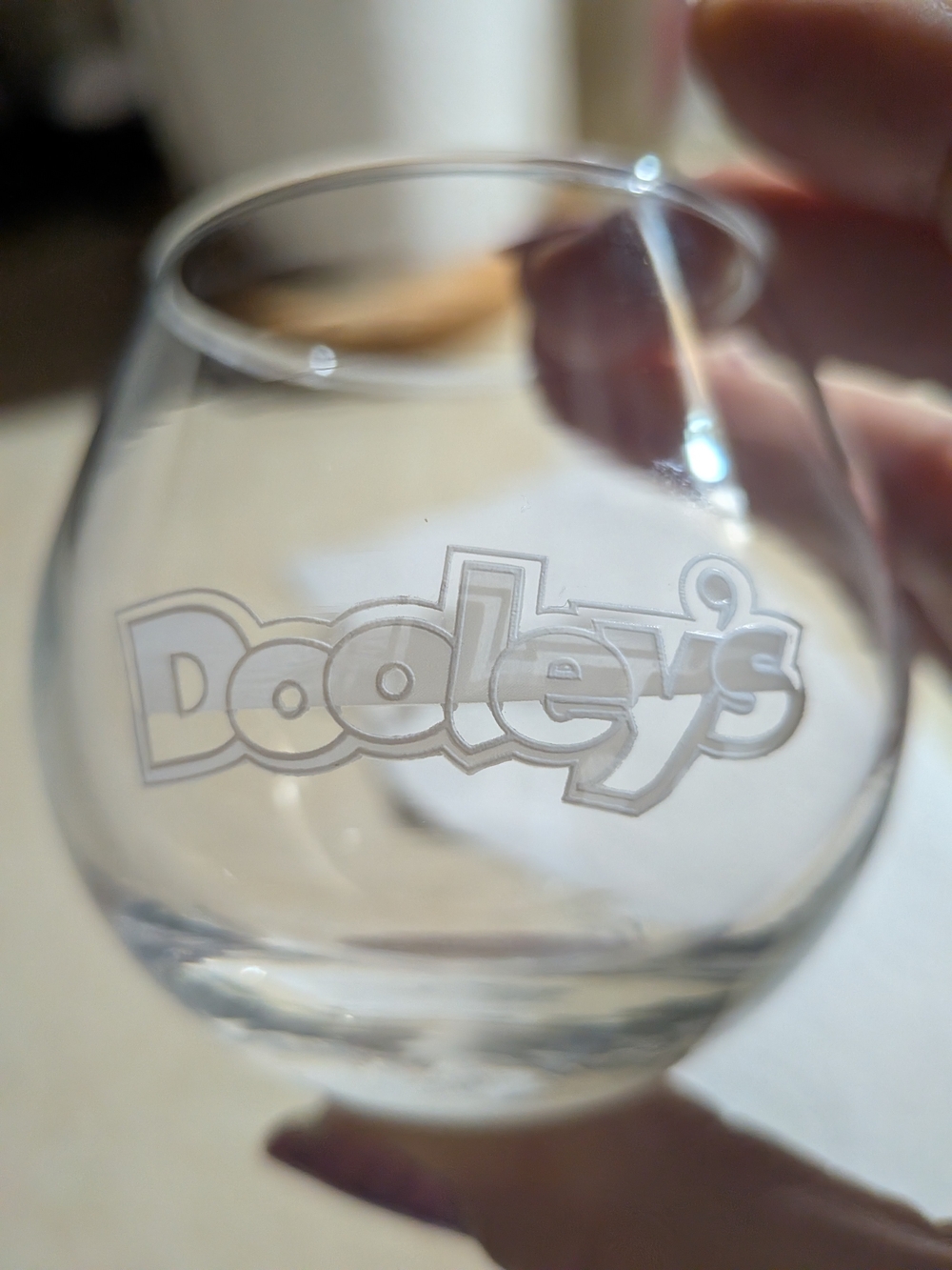 Dooley's Etched Stemless Snifter - Clear Glass
